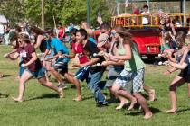 Richard Stephens/Special to the Pahrump Valley Times An egg race in Beatty on July 4, 2010 dur ...