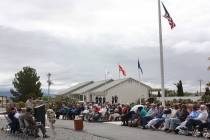 Robin Hebrock/Pahrump Valley Times A large crowd gathered for the annual Memorial Day service a ...
