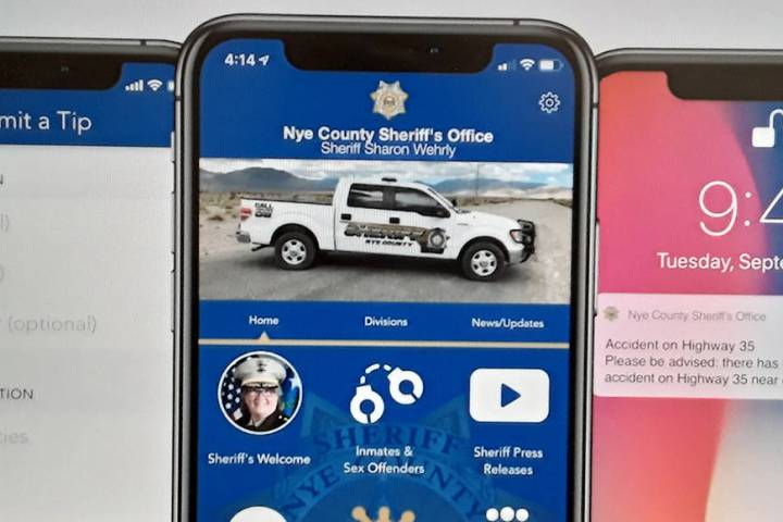 Special to the Pahrump Valley Times The new Nye County Sheriff's Office smartphone app will all ...