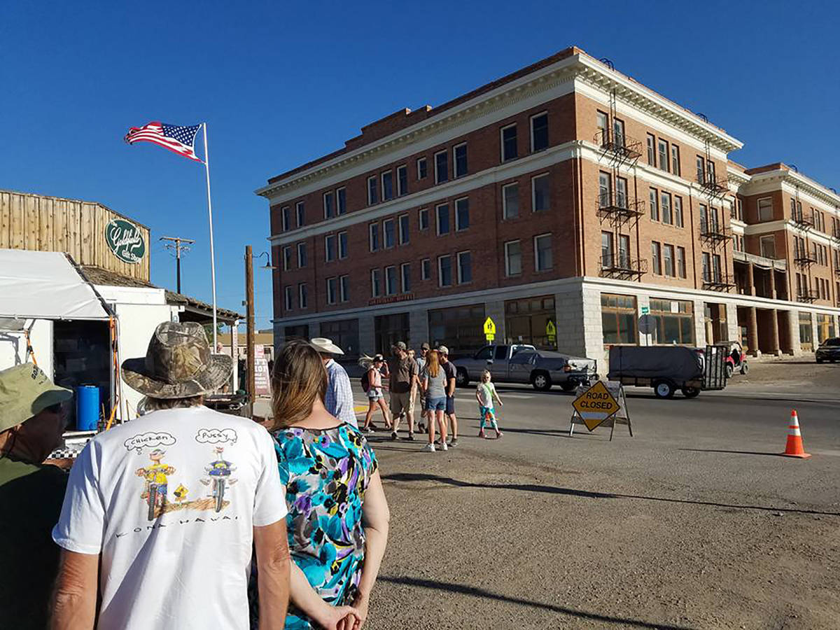 Jeffrey Meehan/Pahrump Valley Times A crowd gathers for Goldfield Days as shown in a file phot ...