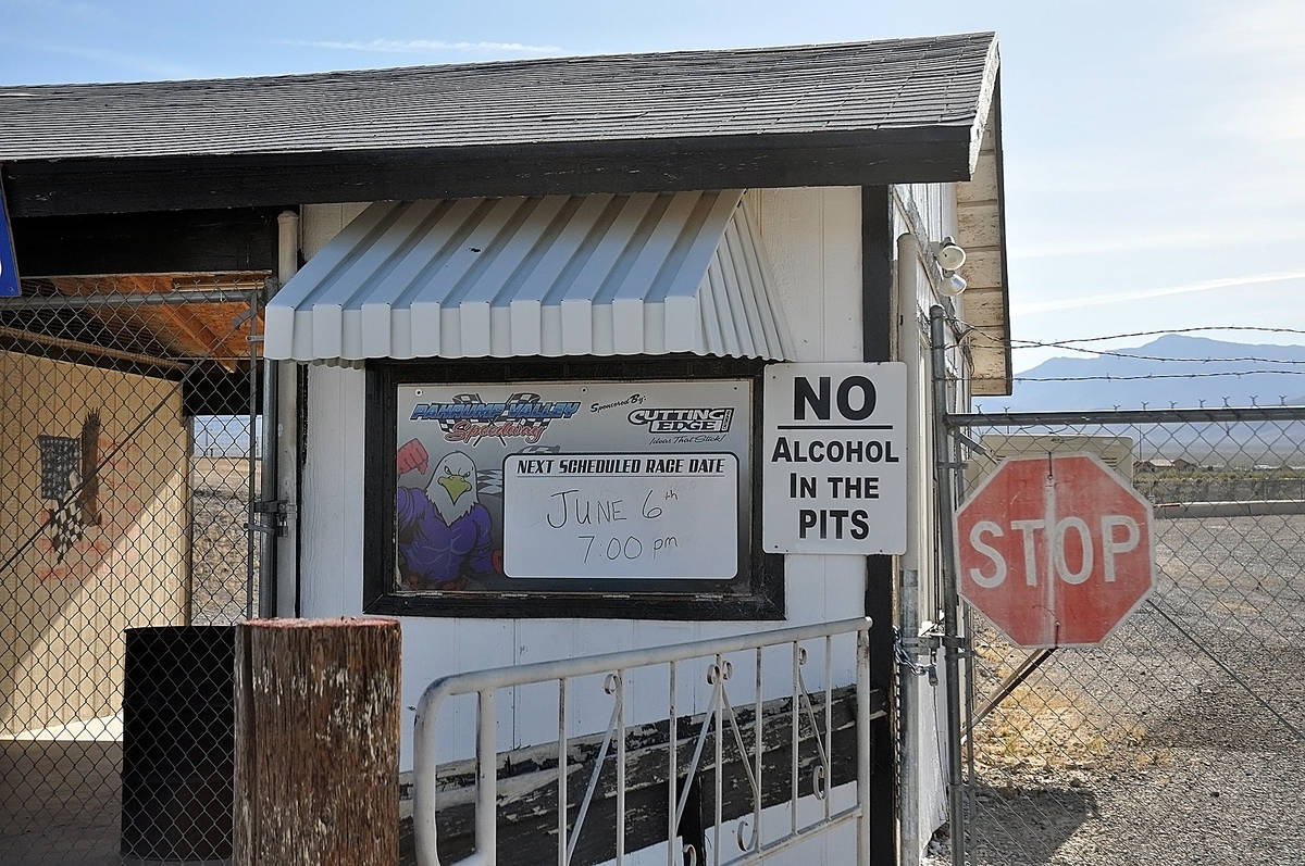 Horace Langford Jr./Pahrump Valley Times A hand-written sign at the entrance to Pahrump Valley ...