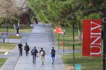(Las Vegas Review-Journal/File UNLV is planning to offer all lecture courses of 75 or more stud ...