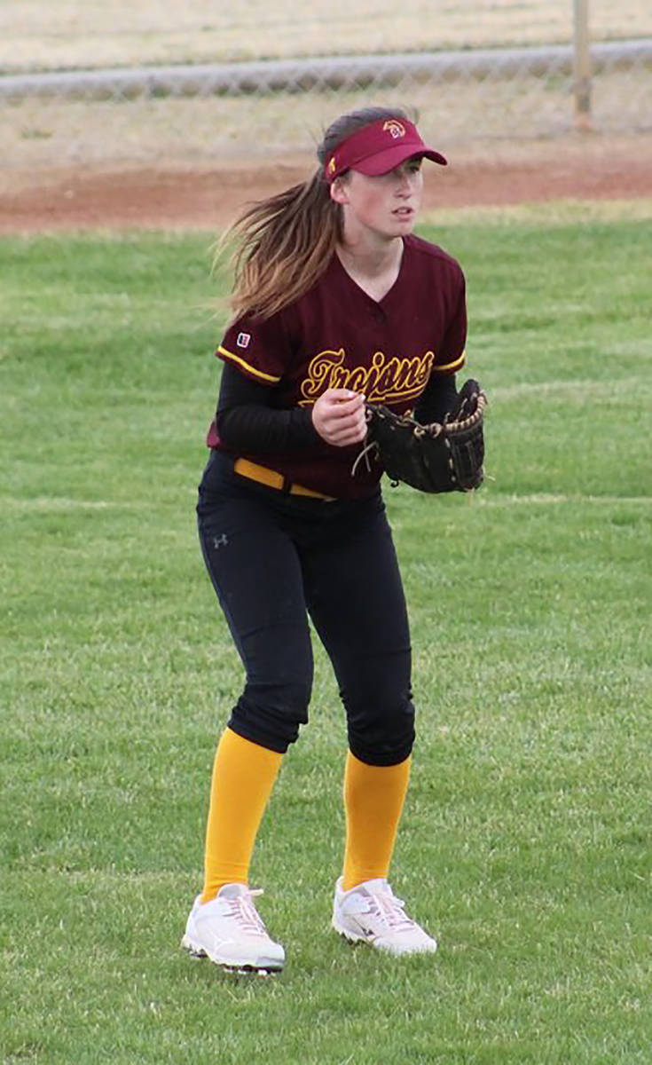 Cassondra Lauver/Special to the Pahrump Valley Times Kiley Lyons, who hit .306 for the Class 3A ...