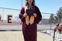 Selwyn Harris/Pahrump Valley Times PVHS graduate Madison Hansen said she plans to become a phys ...