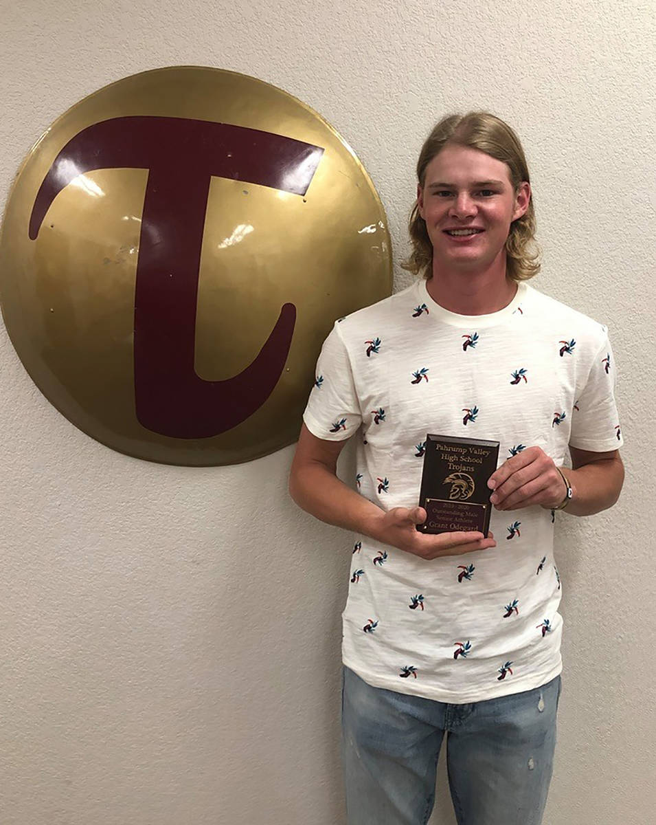 Special to the Pahrump Valley Times Grant Odegard, who runs cross country and track and plays b ...