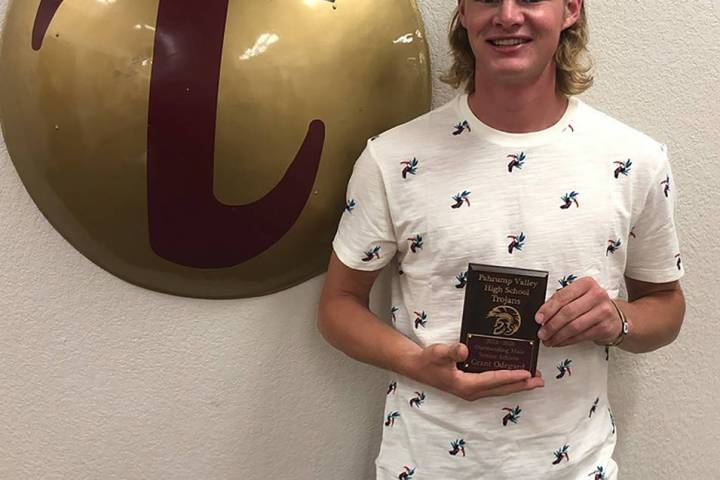 Special to the Pahrump Valley Times Grant Odegard, who runs cross country and track and plays b ...