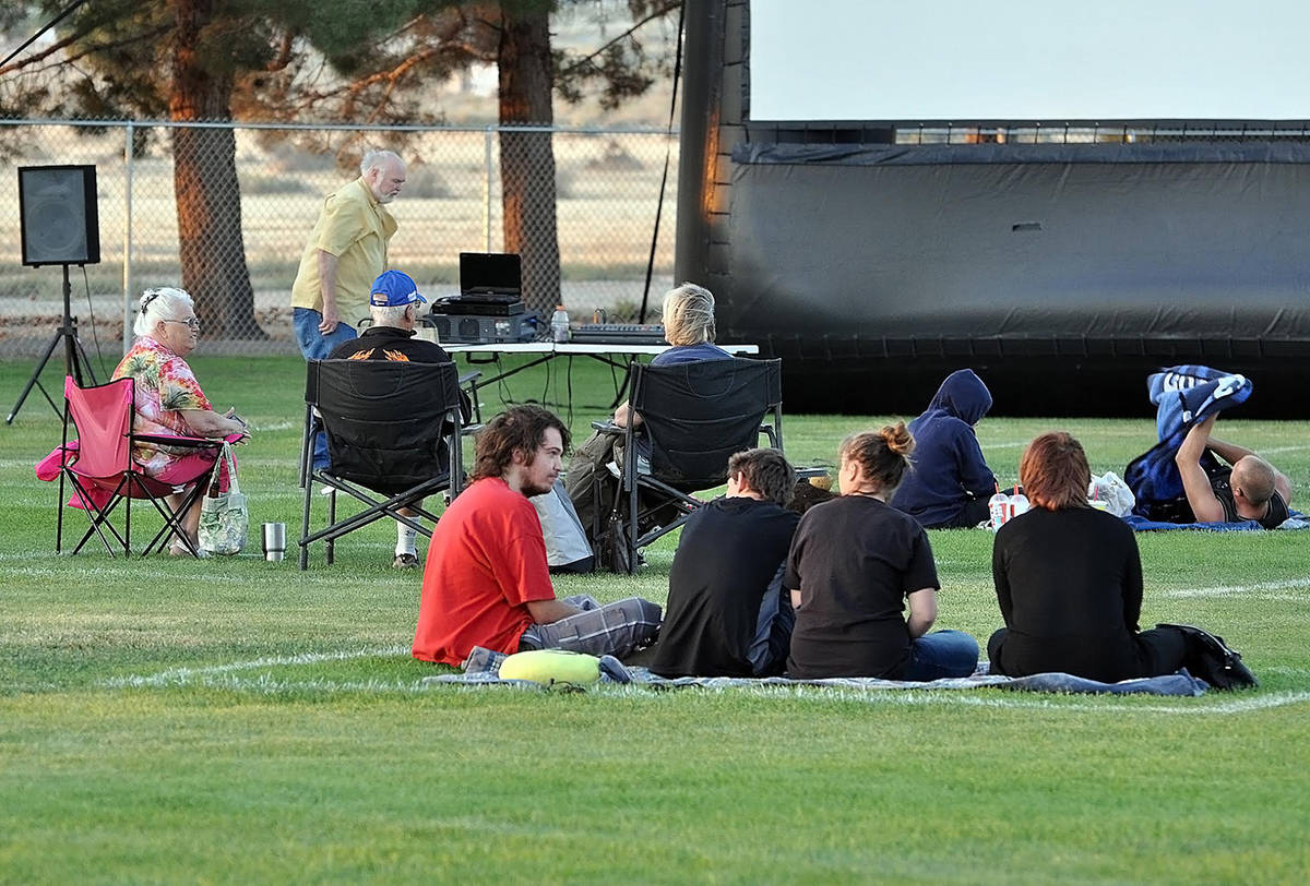 Horace Langford Jr./Pahrump Valley Times Movies in the Park attendees are encouraged to observe ...