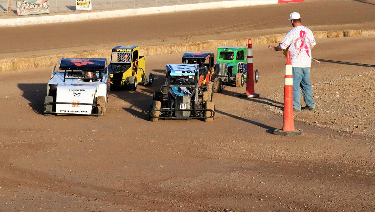 Digital Storm Photography/Special to the Pahrump Valley Times Five Mini Dwarf racers on the tra ...