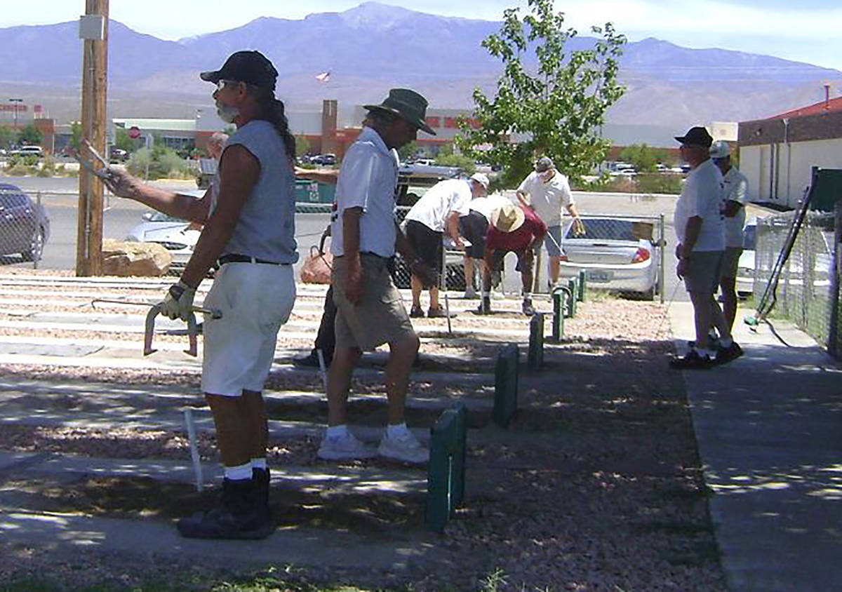 Kasey Dilger wins 3 consecutive horseshoes tournaments Pahrump Valley