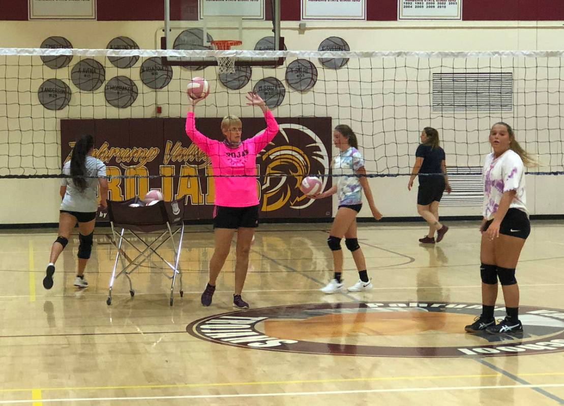 Tom Rysinski/Pahrump Valley Times Limited to nine players at a time in the gym because of COVID ...