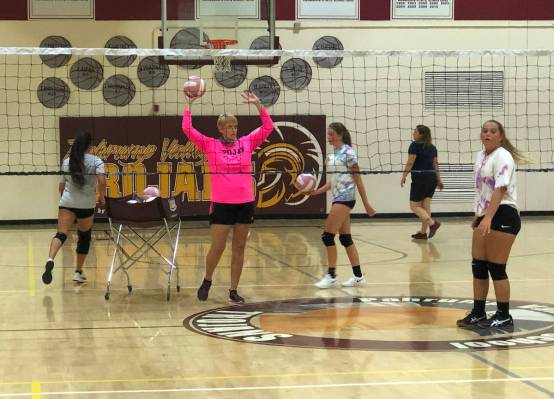 Tom Rysinski/Pahrump Valley Times Limited to nine players at a time in the gym because of COVID ...