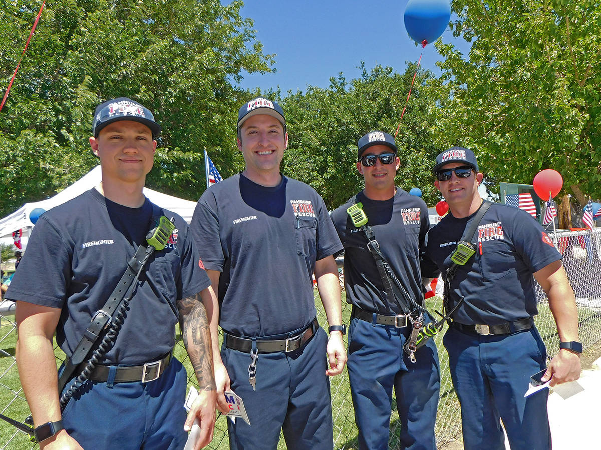 Robin Hebrock/Pahrump Valley Times First Responders were given a warm welcome at the picnic hel ...