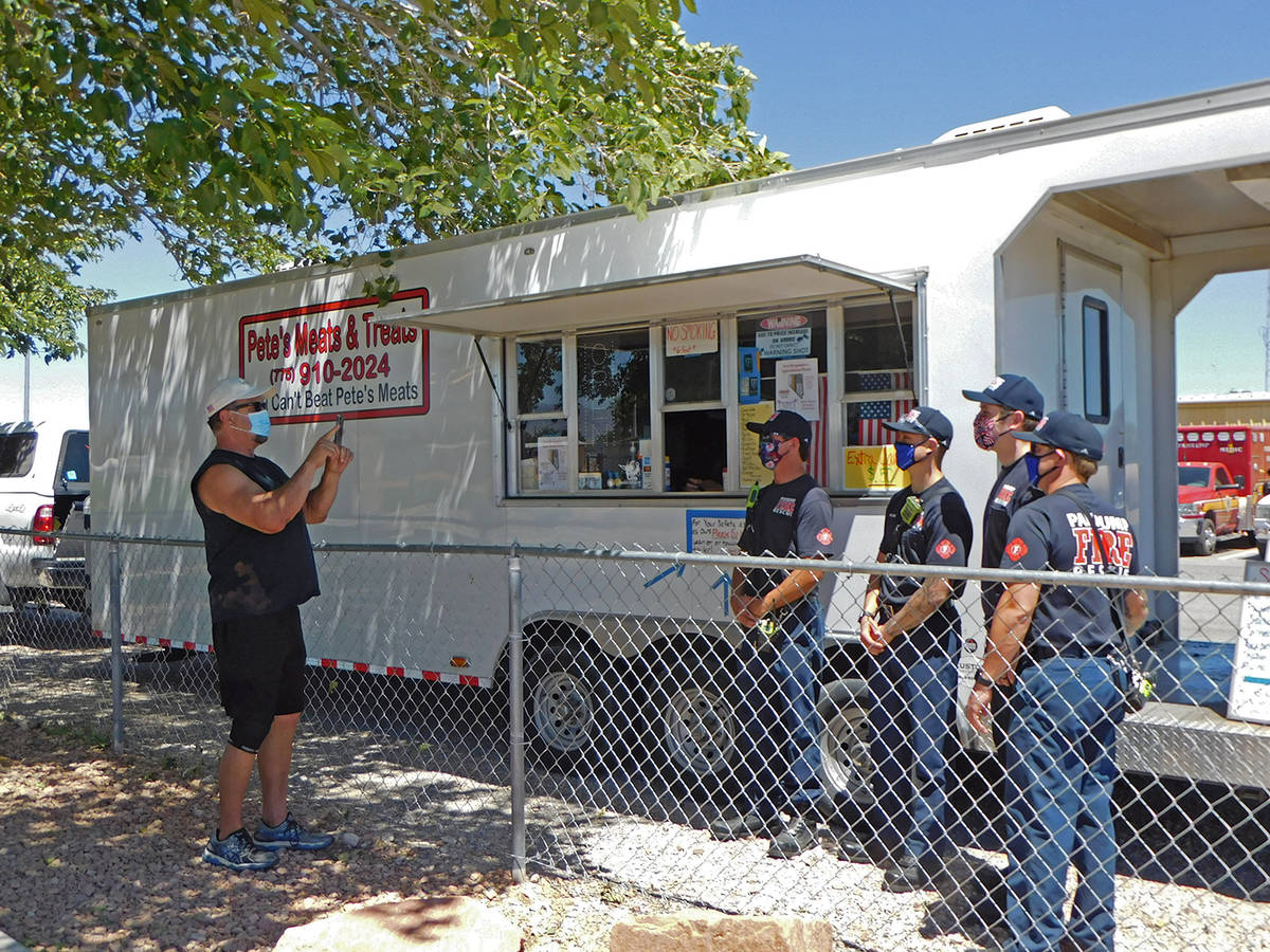 Robin Hebrock/Pahrump Valley Times David Hiebert is shown snapping a photo of area members of t ...
