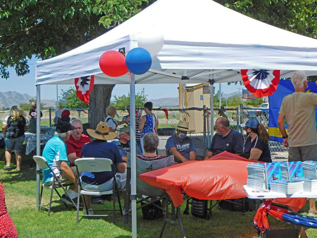 Robin Hebrock/Pahrump Valley Times The shady, grassy area just behind the Pahrump Community Poo ...