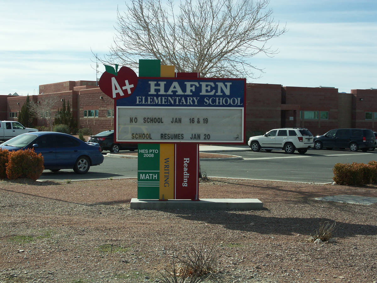Jeffrey Meehan/Pahrump Valley Times All Nye County elementary schools, including Hafen Elementa ...