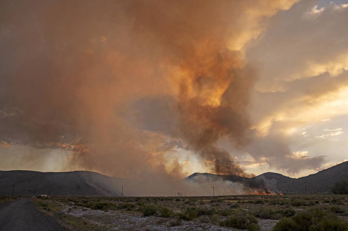 Richard Stephens/Special to the Pahrump Valley Times The Beatty Volunteer Fire Department scram ...