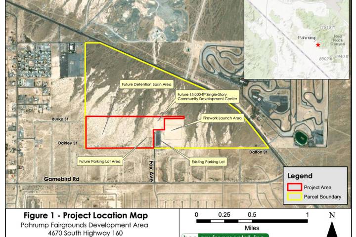 Special to the Pahrump Valley Times This photo shows a project location map provided in documen ...