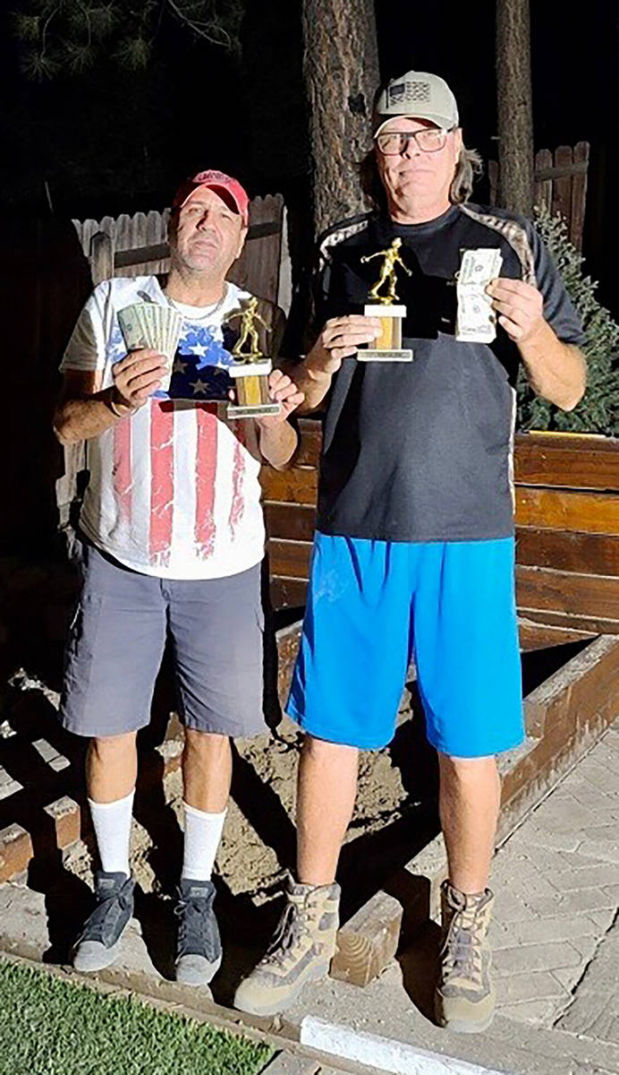 Kim Dilger/Special to the Pahrump Valley Times DJ Zuloaga, left, and Lathan Dilger went 7-1 to ...