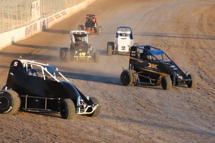 Digital Storm Photography/Special to the Pahrump Valley Times MicroSprint racers, from left, Bl ...