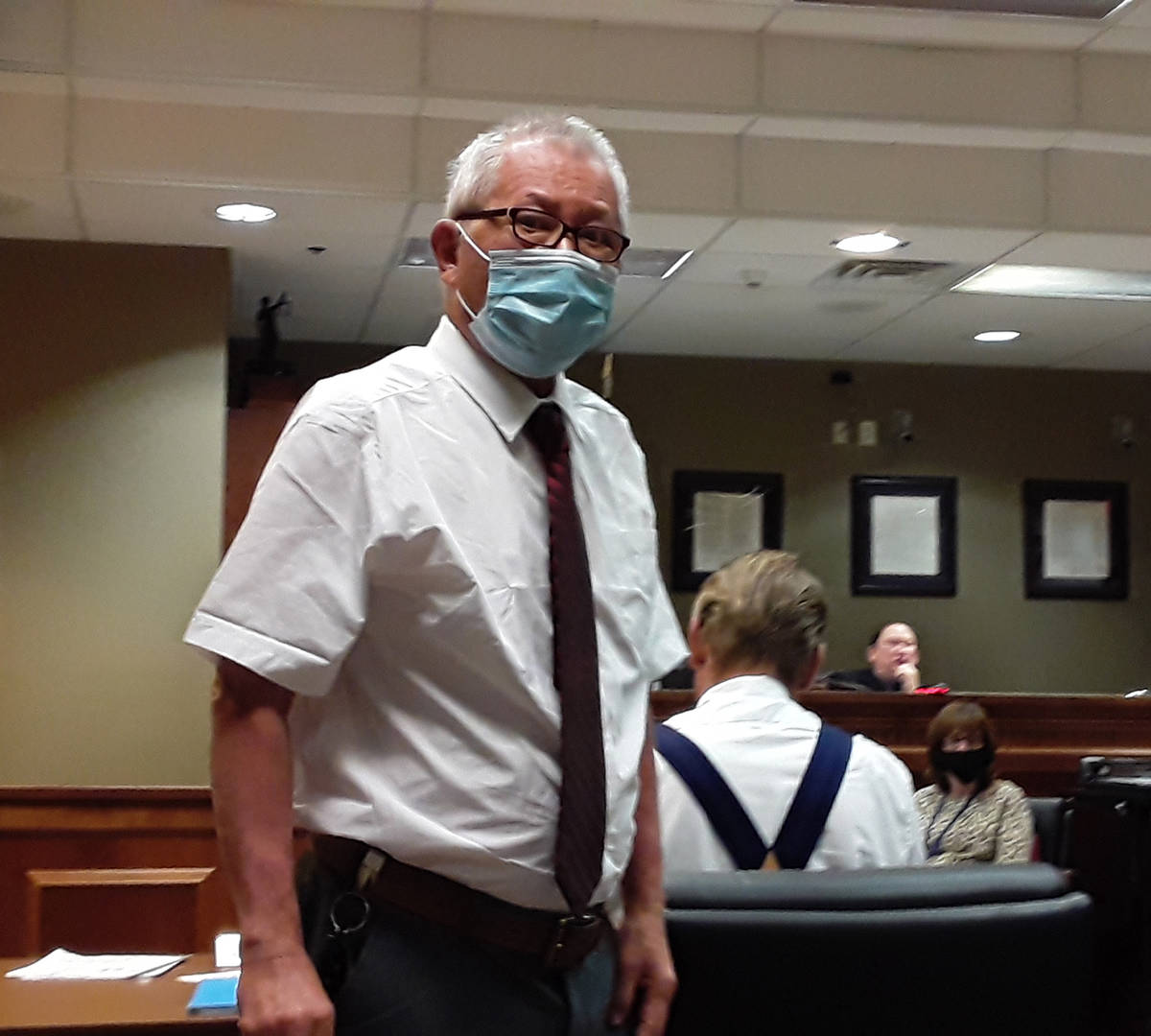 Selwyn Harris/Pahrump Valley Times Phillip Peng, represented by Defense Attorney Brent Percival ...