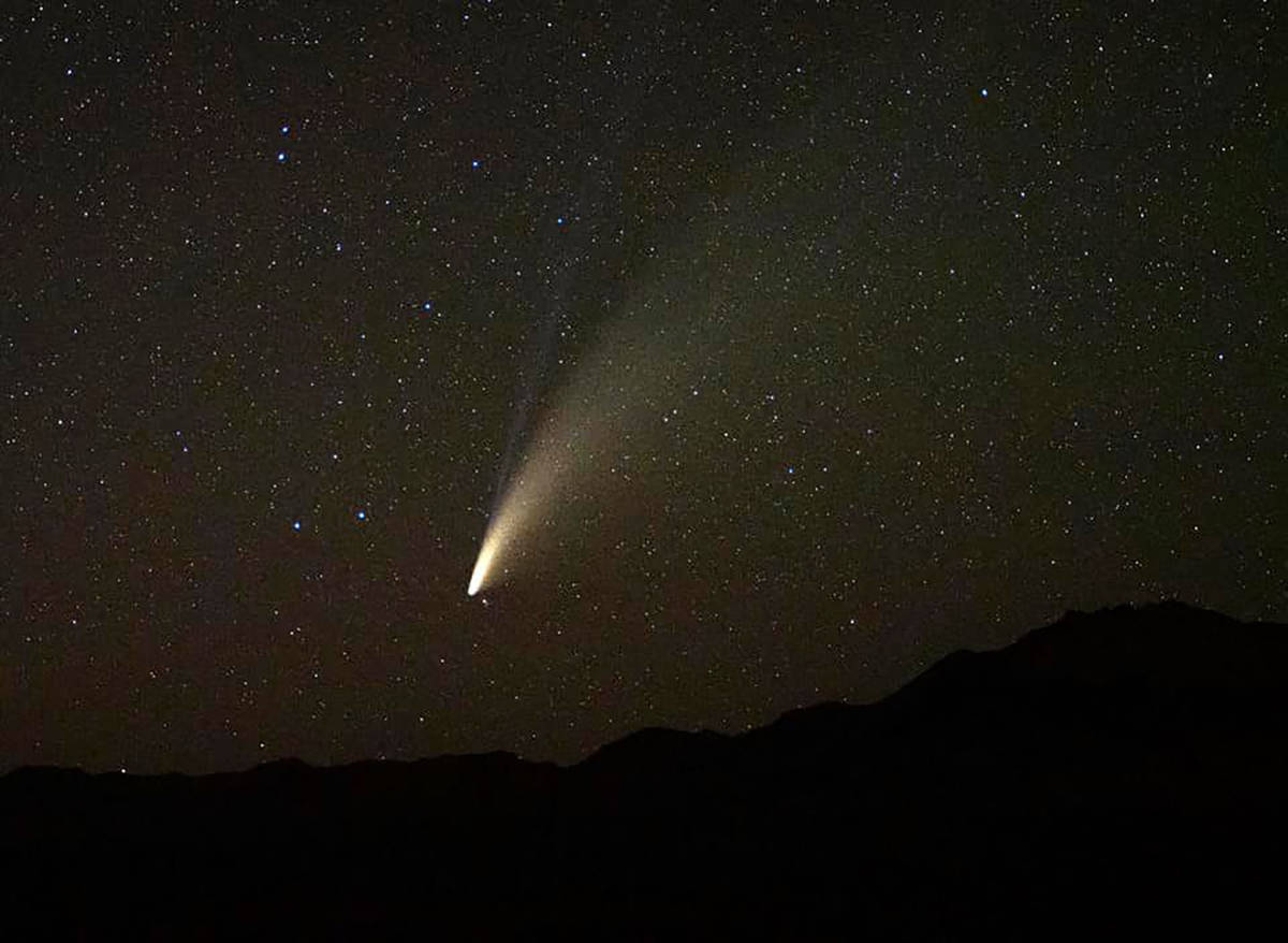 Richard Stephens/Special to the Pahrump Valley Times Photo of Comet Neowise captured along Hig ...