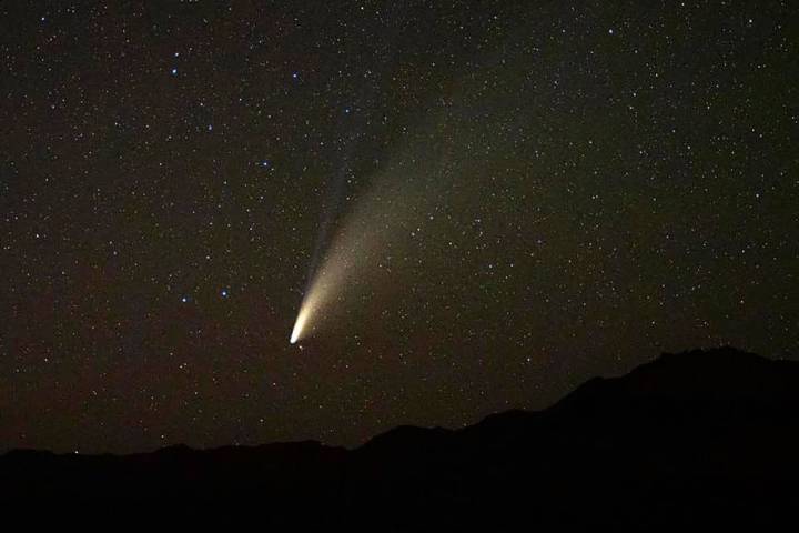 Richard Stephens/Special to the Pahrump Valley Times Photo of Comet Neowise captured along Hig ...