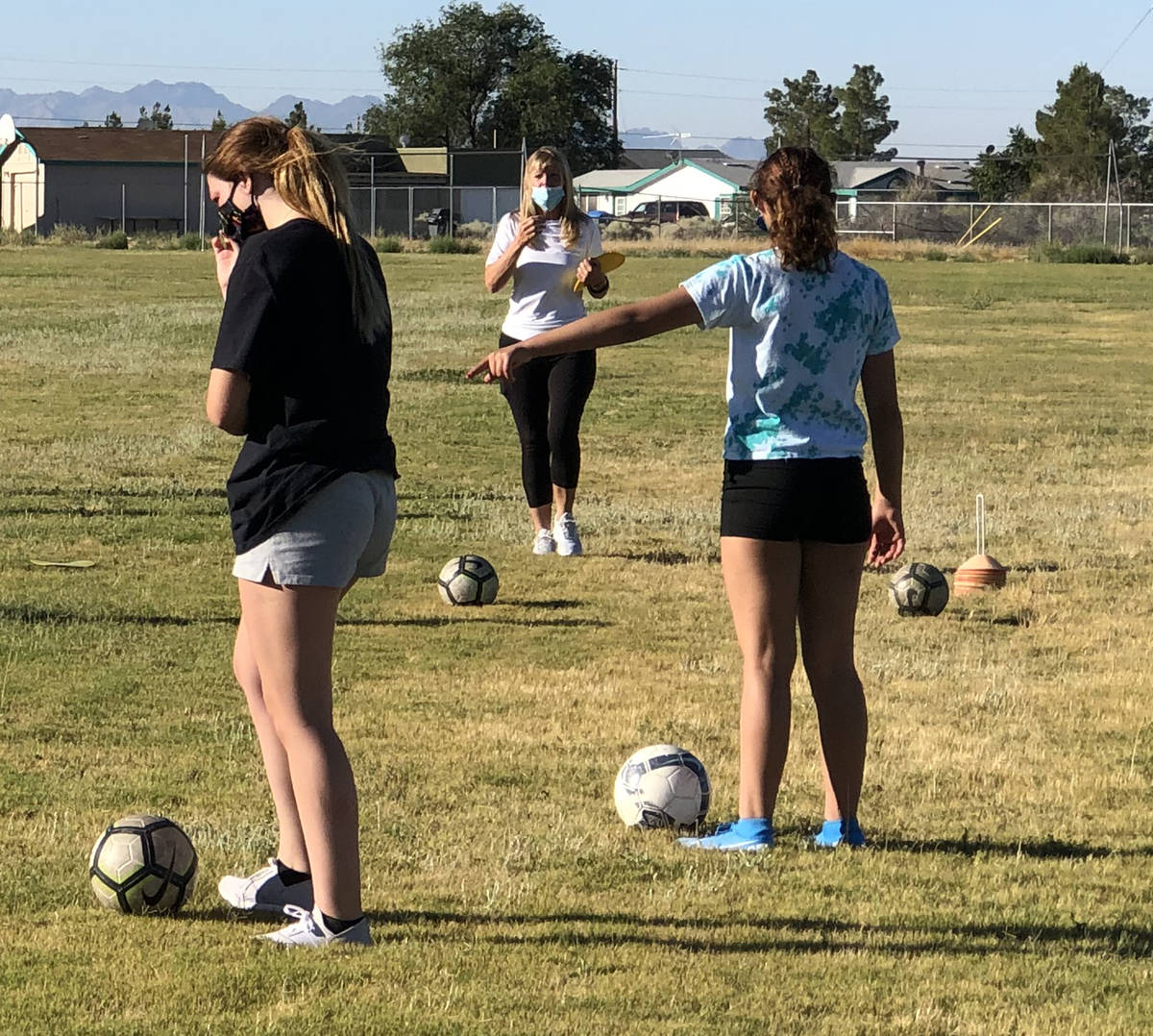 Tom Rysinski/Pahrump Valley Times Girls soccer coach Julie Carrington believes her Pahrump Vall ...