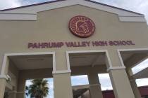 David Jacobs/Pahrump Valley Times Pahrump Valley High School as shown in a file photo. The Nye ...
