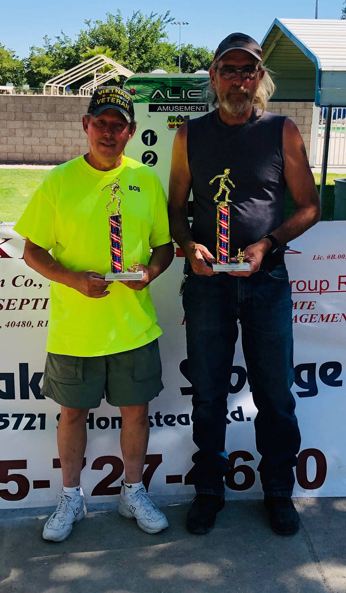 Kim Dilger/Special to the Pahrump Valley Times Bob Swain, left, and Russ Jacobs won all 10 of t ...