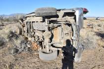 Special to the Pahrump Valley Times Two people died after a rollover crash along Gamebird Road ...