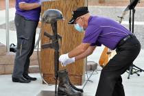 Horace Langford Jr./Pahrump Valley Times The 2020 Purple Heart Day Sundown Ceremony took place ...
