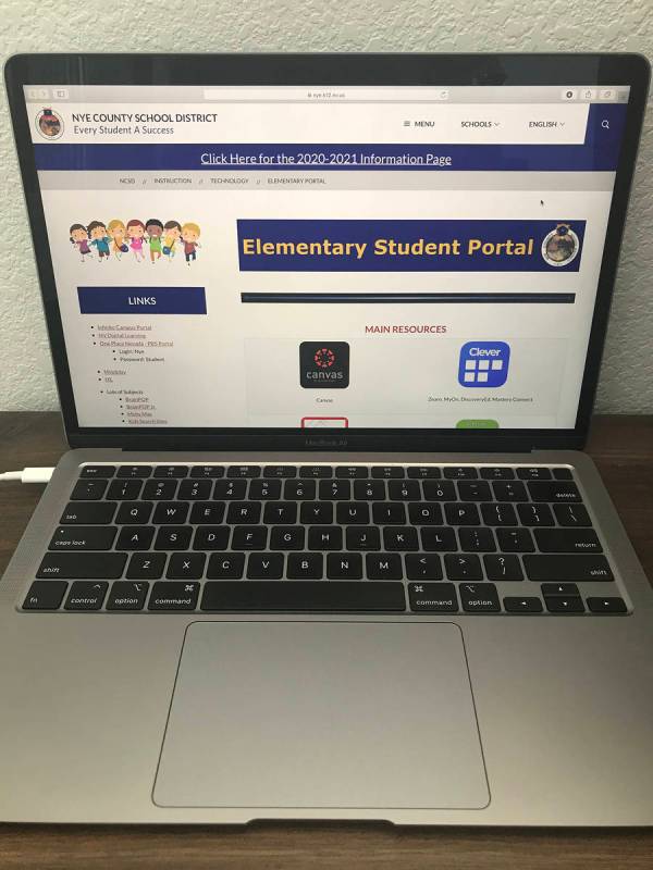 Robin Hebrock/Pahrump Valley Times Technology will be key for students attending the 2020-2021 ...