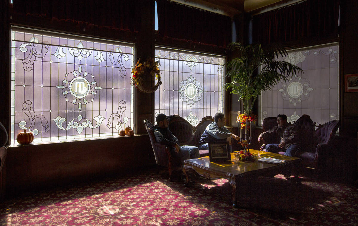 In this Oct. 12, 2018, file photo, visitors relax at the Mizpah Hotel in Tonopah, Nev. Chase St ...