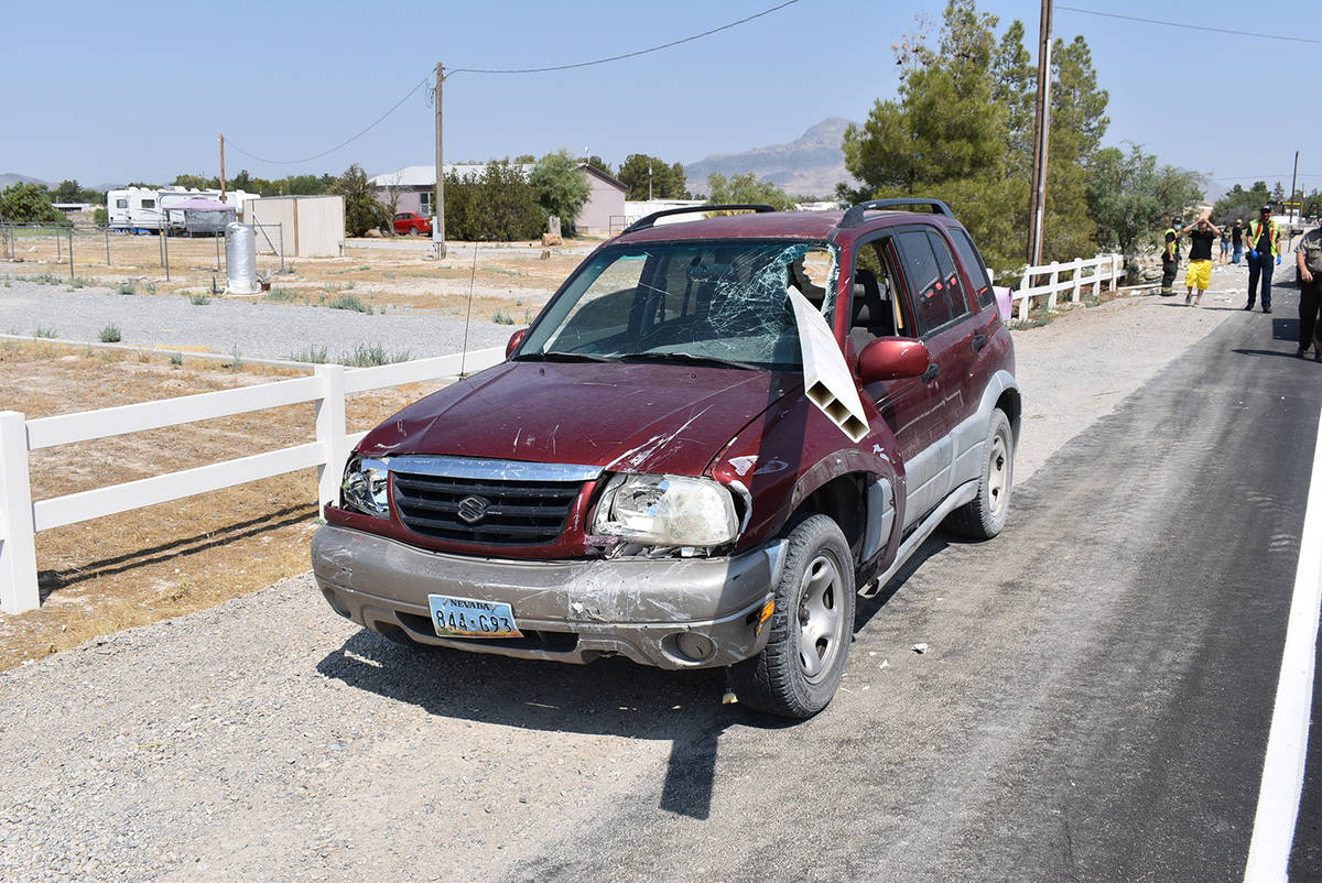 Special to the Pahrump Valley Times A driver was nearly impaled by a section of fencing after a ...