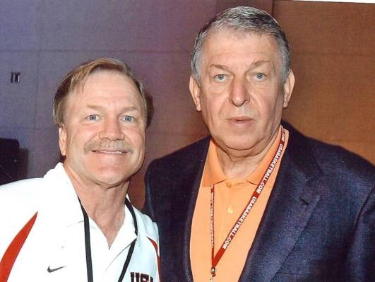 Las Vegas Events president Pat Christenson with Team USA basketball managing director Jerry Col ...
