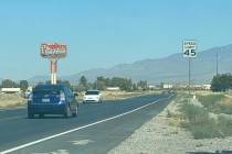 Jeffrey Meehan/Pahrump Valley Times The speed limit signs on Pahrump Valley Boulevard were chan ...