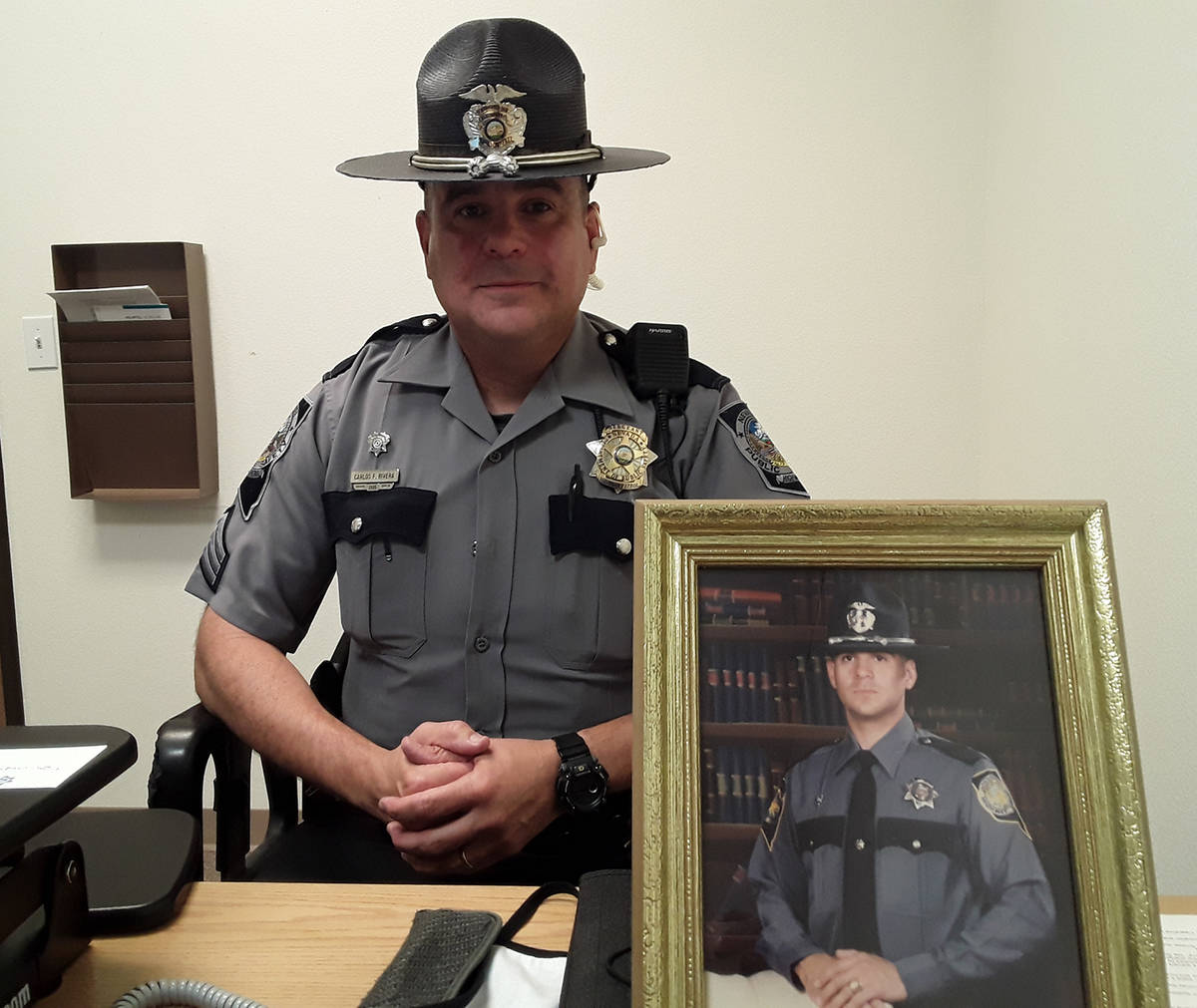 Selwyn Harris/Pahrump Valley Times NHP Sgt. Carlos Rivera is set to retire this month after ser ...