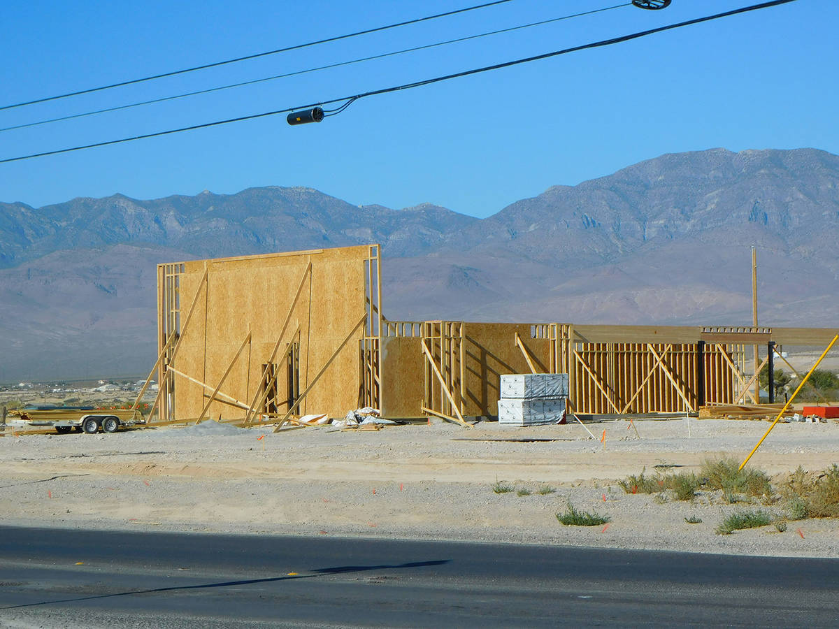 Robin Hebrock/Pahrump Valley Times Taken Thursday, Sept. 3, this photo shows the beginnings of ...