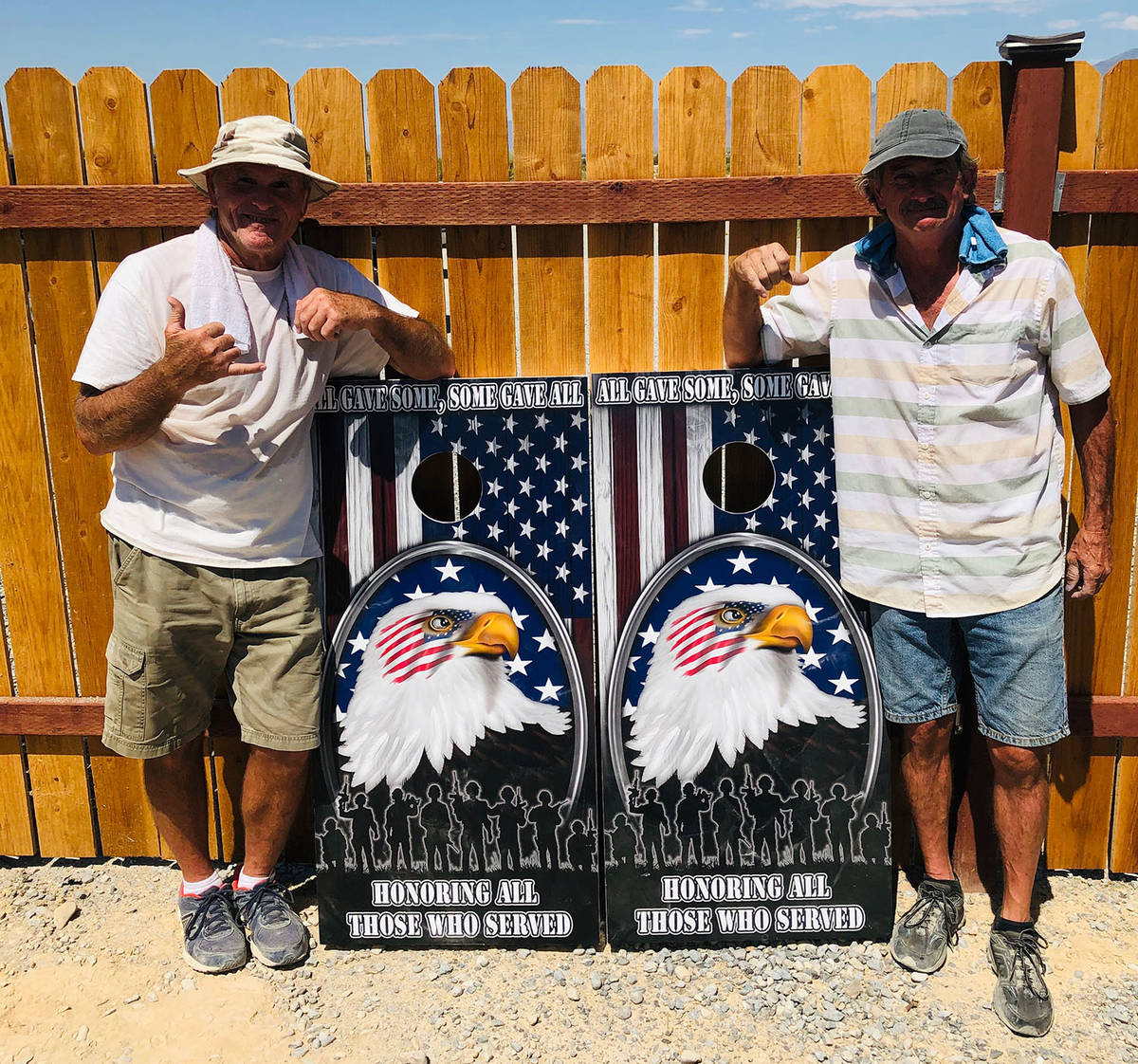 Lathan Dilger/Special to the Pahrump Valley Times Mike Nicosia, left, and Randy Salzwimmer with ...