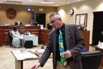 Selwyn Harris/Pahrump Valley Times The Nye County Chief Deputy District Attorney argues why he ...