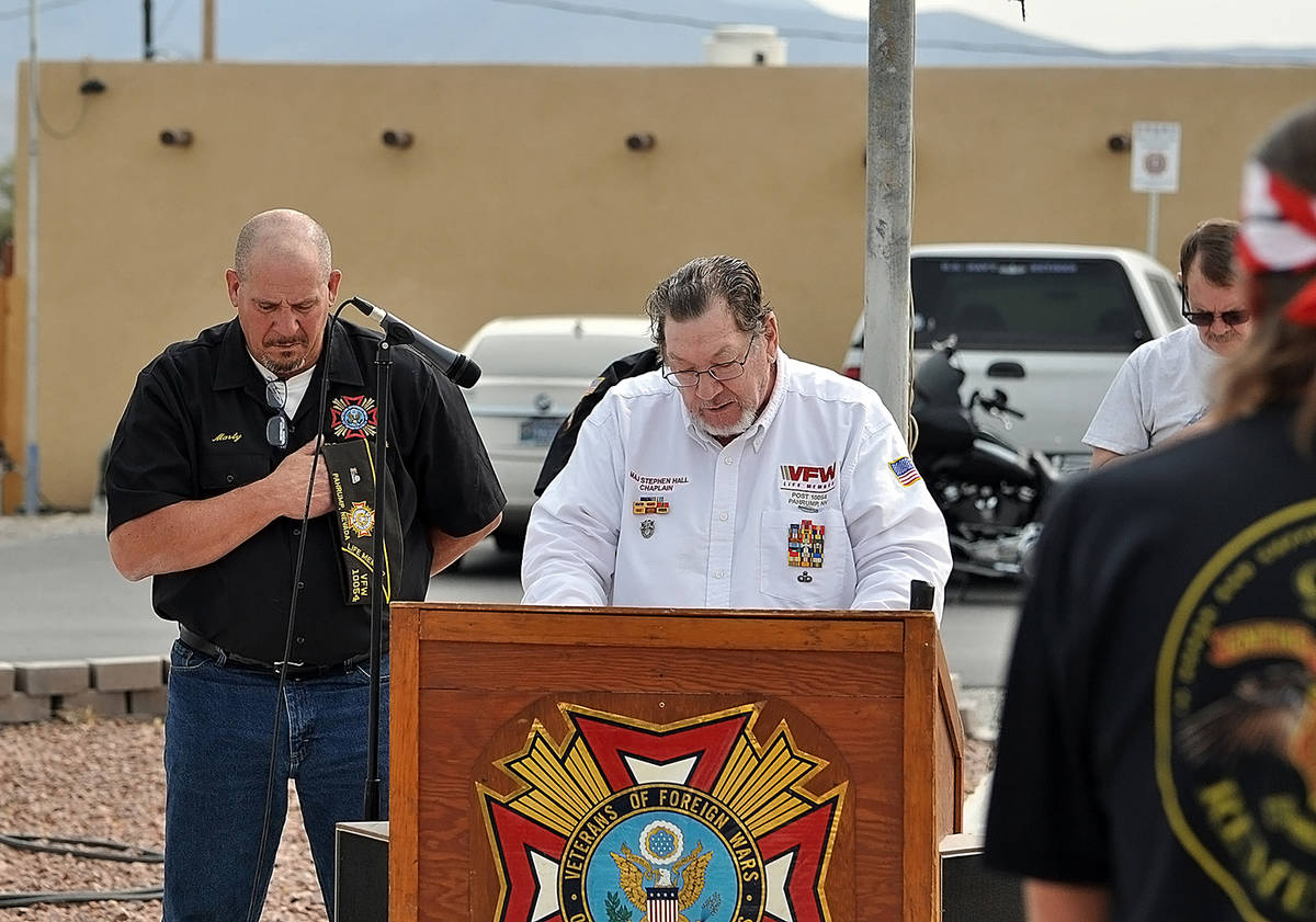 Horace Langford Jr./Pahrump Valley Times VFW Post 10054 Chaplain Major Stephen Hall provided t ...