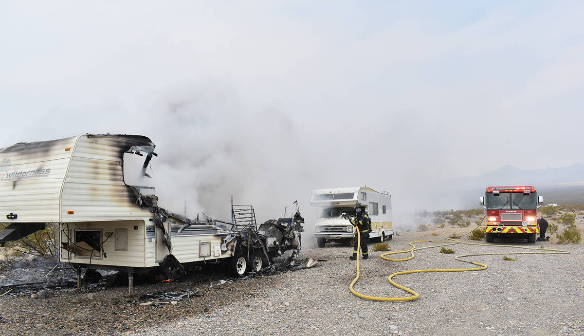 Special to the Pahrump Valley Times On Sept. 18, fire crews responded to a report of a structur ...