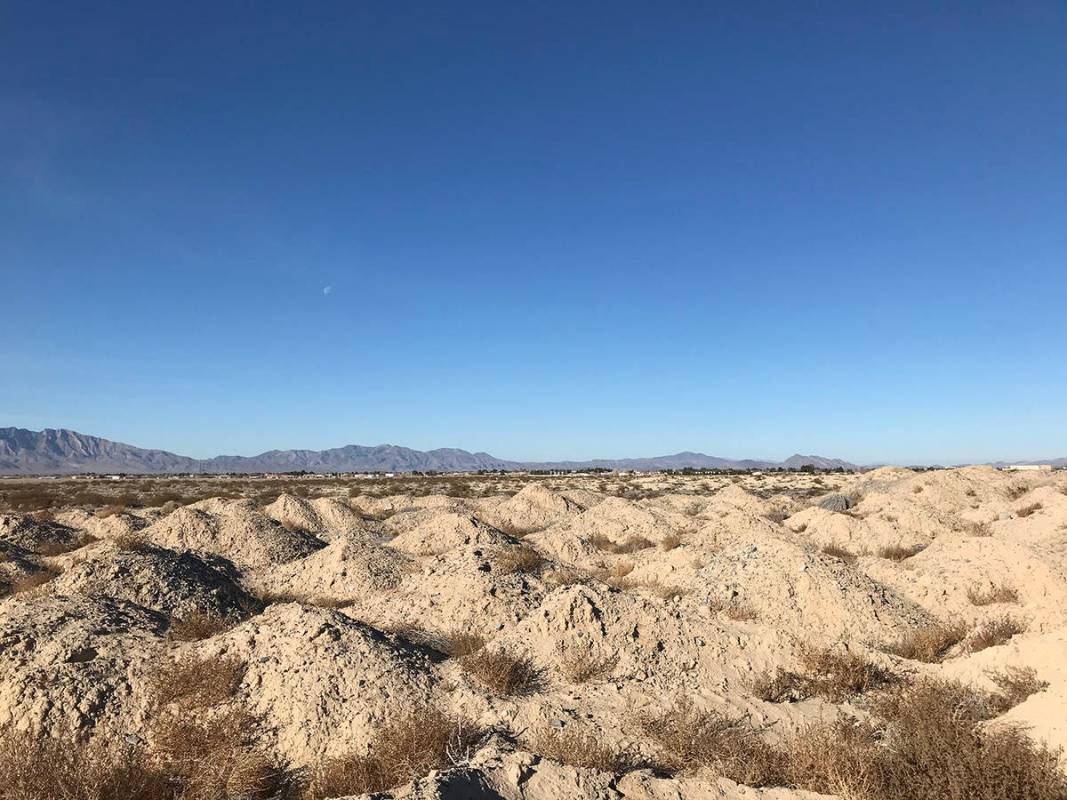 Robin Hebrock/Pahrump Valley Times The view of the Pahrump Fairgrounds to the west of the Pahru ...