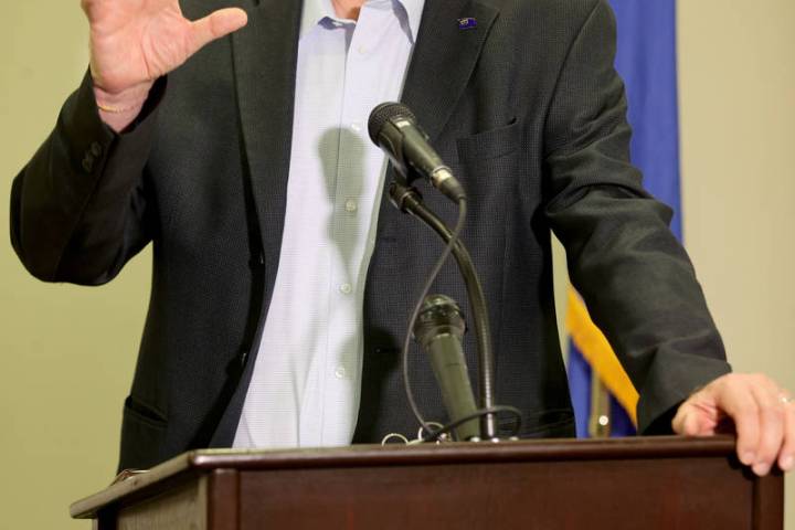 Gov. Steve Sisolak gives updates on Nevada's COVID-19 response efforts and lifting of restricti ...