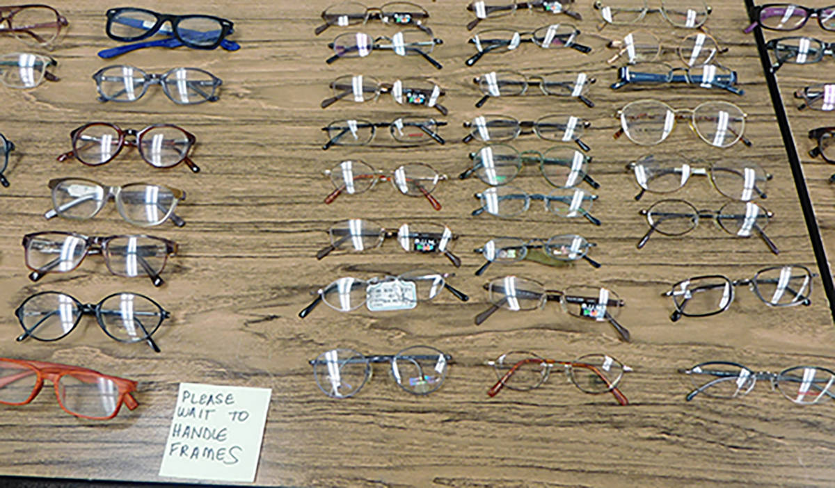 Robin Hebrock/Pahrump Valley Times There were all sorts of eyeglass frames available for RAM pa ...