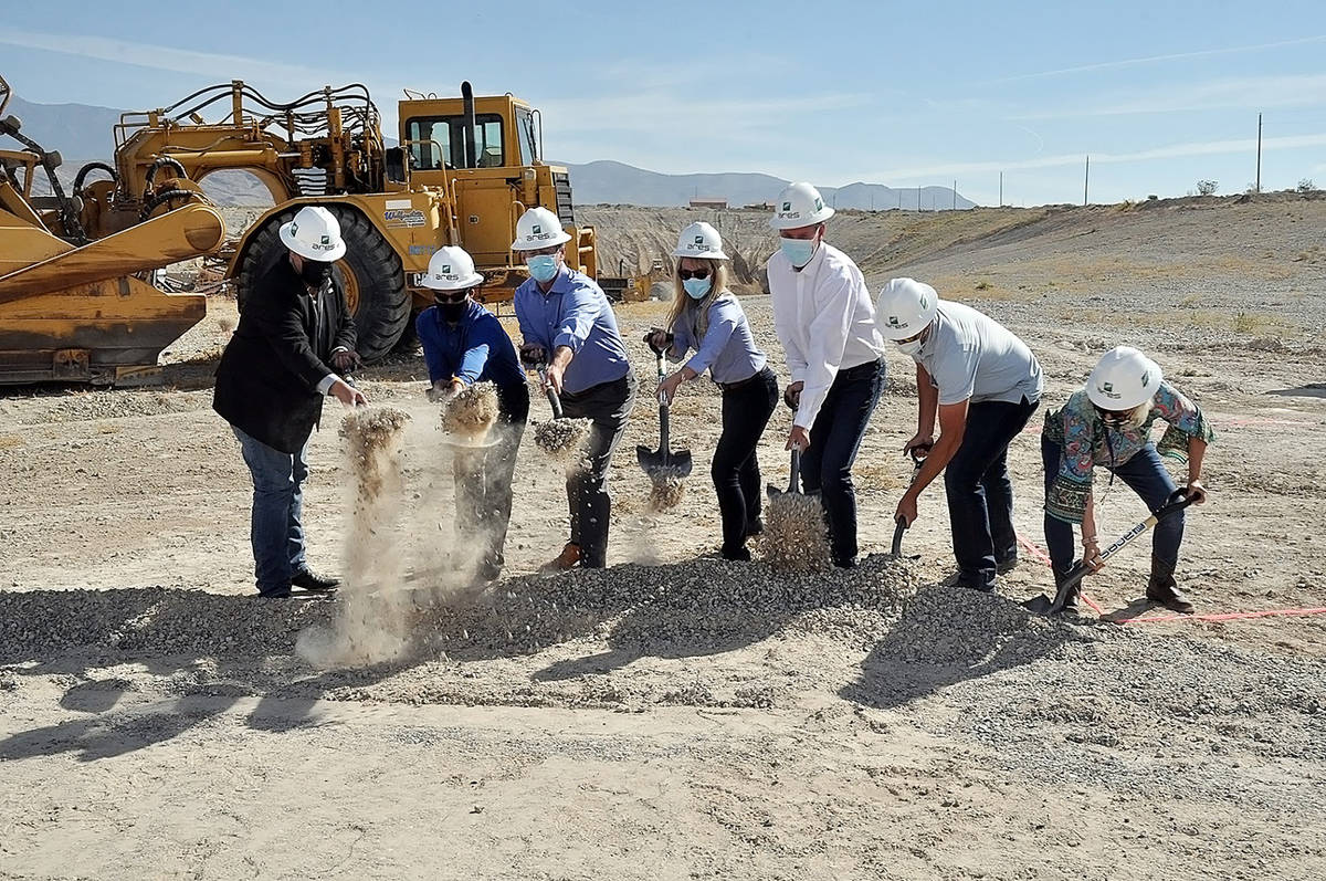 Horace Langford Jr./Pahrump Valley Times A groundbreaking ceremony for the new GravityLine pro ...
