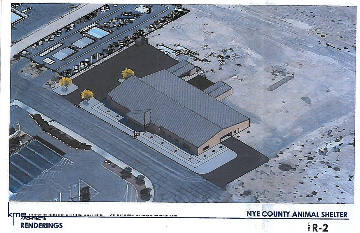 Special to the Pahrump Valley Times This rendering shows a birds-eye view of the new animal she ...