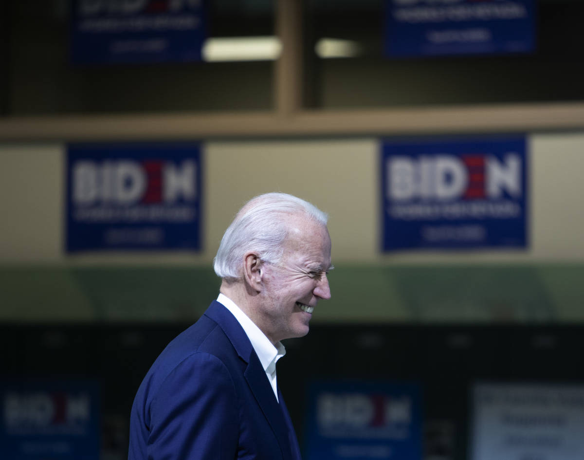 Ellen Schmidt/Las Vegas Review-Journal Presidential candidate Joe Biden