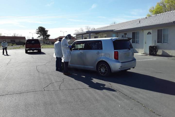 Selwyn Harris/Pahrump Valley Times Taken the morning of Tuesday, March 31, this photo shows doc ...
