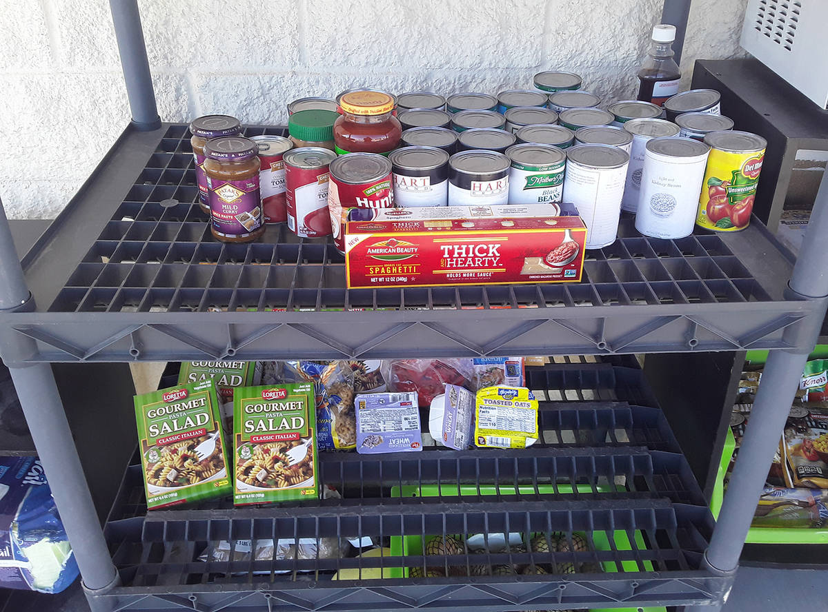 Selwyn Harris/Pahrump Valley Times Aside from perishable food items available, a community pant ...